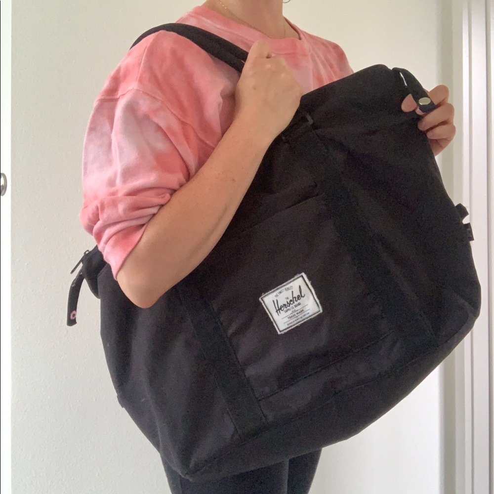 Herschel black tote bag